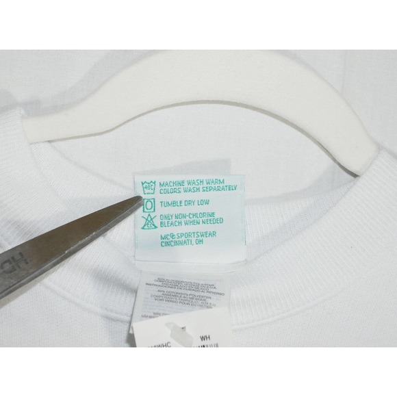 Vtg MC Energy Sportswear Sweatshirt Womens L White Embroidered USA Teddy Bear - Picture 6 of 11